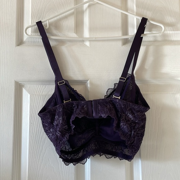 3 Montelle Intimates cup sized bralettes lace wire free 🇨🇦 mauve blue purple - Picture 7 of 14
